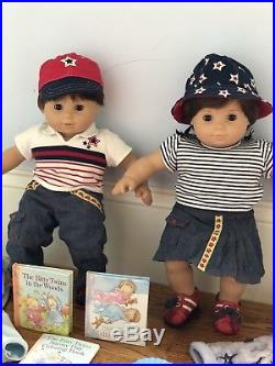 American Girl Doll Lot Bitty Baby Twins Boy & Girl Dolls With Multiple outfits