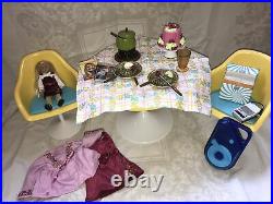 American Girl Doll Lot, Mini Julie, Many Accessories, Outfits, Table And Chairs