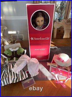 American Girl Doll Marie Grace LOT Party Outfit Accessories Hat Fan Bracelet NEW
