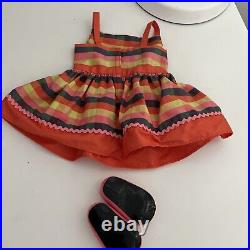 American Girl Doll Maryellen Rockin Roller Skating Outfit Shoes Dress Striped