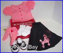 American Girl Doll Maryellen's 3 Outfits Poodle Skirt Set- Pajamas Play Outfit