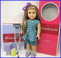American Girl Doll McKenna GOTY 2012 Outfit Crutches Cast Box -Pristine