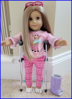 American Girl Doll Mckenna GOTY 2012 Retired Gymnast Crutches And More EX/NM