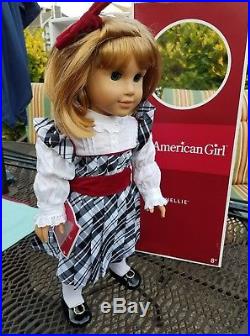 American Girl Doll Nellie With Holiday Dress Outfit Mint In Box Pleasant Company