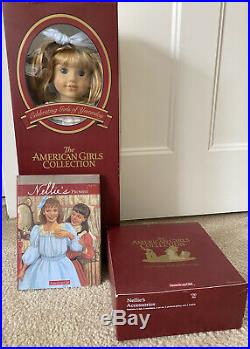 American Girl Doll Nellie in Meet Outfit with Accessories + Book & Box
