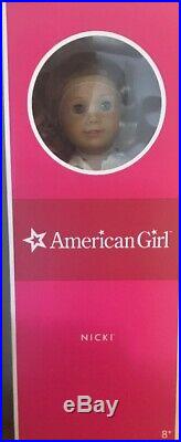 American Girl Doll Pleasant Co. Nicki With Meet Outfit & Book NEW in Box