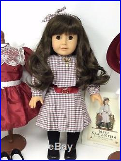 American Girl Doll Pleasant Company Samantha with 2 outfits 6 Books Adult Coll