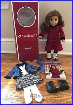 American Girl Doll REBECCA with complete Meet Outfit & School Outfit + Book