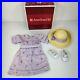 American Girl Doll Rebecca's Purple Floral Summer Dress, Shoes & Hat Outfit Box