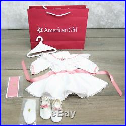 American Girl Doll SAMANTHA TEA PARTY DRESS + SLIPPERS NEW Outfit Ribbon & Socks
