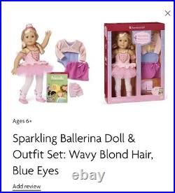 American Girl Doll SPARKLING BALLERINA Doll & Outfit Set Blonde Hair Blue Eyes