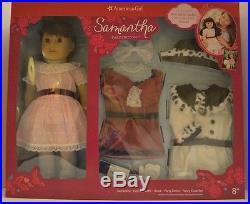 American Girl Doll Samantha Limited Edition Holiday/Christmas Set With3 Outfits
