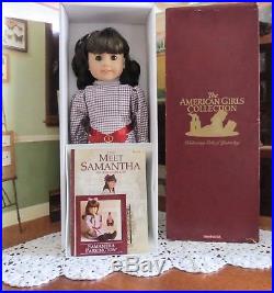 American Girl Doll Samantha Meet Outfit/Book Maroon Box NEW NRFB 18 (E)