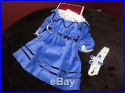 American Girl Doll Samantha's Blue Velvet Dress Outfit NEW