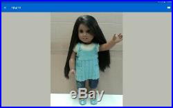 American Girl Doll Sonali with complete outfit and straightened hair