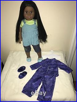 American Girl Doll Sonali with original outfit and extra pajamas