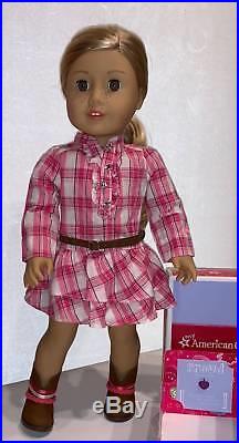 American Girl Doll Tenny Grant with Box, Guitar and 3 Outfits, Pet Dog Waylon LOT