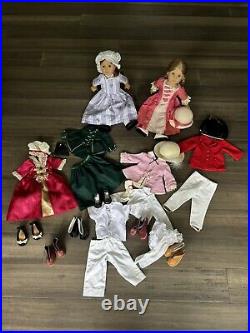 American Girl Dolls Felicity and Elizabeth with Outfits and Accessories