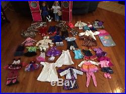 American Girl Dolls Huge Lot 2 Dolls And 24 Outfits