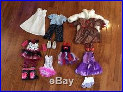 American Girl Dolls Huge Lot 2 Dolls And 24 Outfits