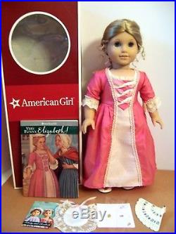American Girl ELIZABETH DOLL Mint in Box Outfit Accessories Book