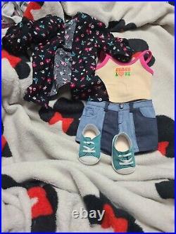 American Girl Evette Floral Duster and Denim Outfit World By Us