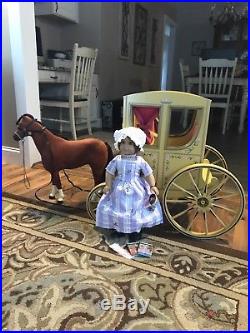 American Girl Felicity Doll Carriage Lot Horse Penny Mini Books Purse Outfit
