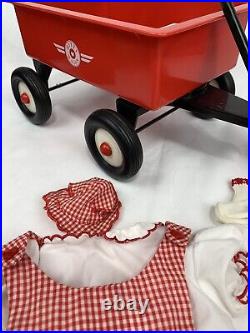 American Girl Fun in The Sun Outfit and Red Wagon Retired