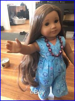 American Girl GOTY 2011 Kanani Doll, outfit, stand & necklace