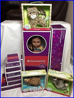 American Girl GOTY LEA CLARK DOLL With ANIMALS OUTFITS ACCESS 12-PC HUGE LOT NEW