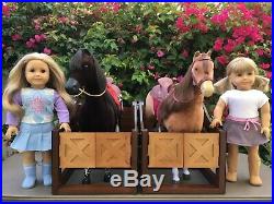American Girl Horse Lovers Lot (Dolls, Horses, Stables, Saddles + Extra Outfits)