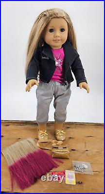 American Girl Isabelle Doll with Meet Outfit and Accessories Pink Hair Hairpin