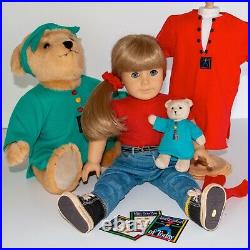 American Girl JLY #3 Doll, in Blue Jeans I, Sleepshirt & Mini Bear, Miss AG Bear