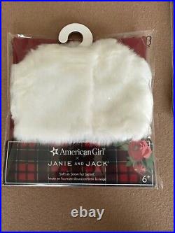 American Girl Janie & Jack LOT/SET Shoes Dress Fur Coat Top 18 Doll Clothes NEW