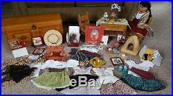 American Girl Josefina HUGE LOT Doll Trunk Table&Chair Dishes Oven Outfits Acc