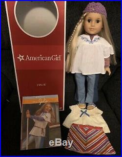 American Girl Julie Doll 1970s Classic Meet Outfit Original Box Book Clothes