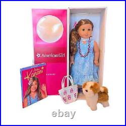 American Girl KANANI DOLL In MEET OUTFIT + Purse Dog Necklace Barrette Book BOX