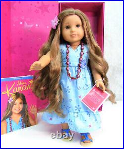 American Girl KANANI DOLL + MEET OUTFIT Necklace Hair Flower Shoes Book Tag BOX