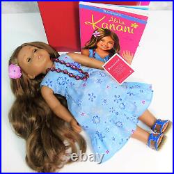 American Girl KANANI DOLL + MEET OUTFIT Necklace Hair Flower Shoes Book Tag BOX