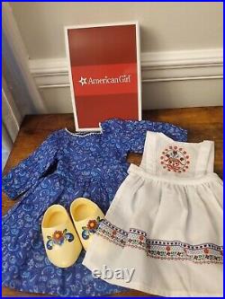 American Girl KIRSTEN 18 doll BAKING OUTFIT DRESS apron shoes Retired HTF 2008