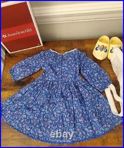 American Girl KIRSTEN 18 doll BAKING OUTFIT DRESS apron shoes Retired HTF 2008