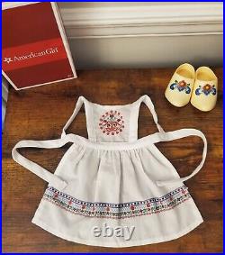 American Girl KIRSTEN 18 doll BAKING OUTFIT DRESS apron shoes Retired HTF 2008