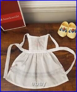 American Girl KIRSTEN 18 doll BAKING OUTFIT DRESS apron shoes Retired HTF 2008