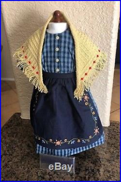 American Girl KIRSTEN CHECKED TRAIL DRESS APRON OUTFIT Pleasant Company NEW