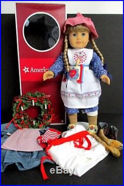 American Girl KIRSTEN Doll with Baking St. Lucia Meet Outfit Wreath RETIRED LOT