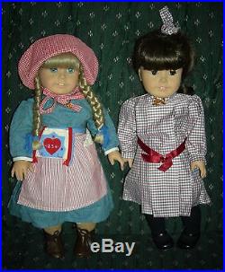 American Girl KIRSTEN & SAMANTHA dolls with extra outfits & accessories RETIRED