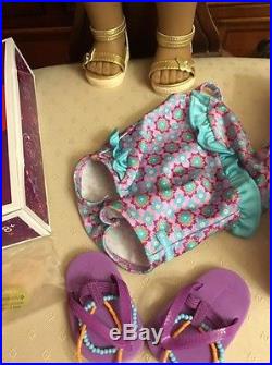 American Girl Kanani Doll EUC Two New Outfits with Boxes Beautiful Girl