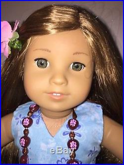 American Girl Kanani Lot Doll With Meet Outfit Necklace Accessories Pjs Dog & More