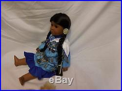 American Girl Kaya Indian Doll Brown Eyes Black Hair Complete Outfit + Kaya Dog