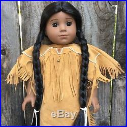 American Girl Kaya Native American Doll Weaving Loom Traditional Deerskin Outfit
